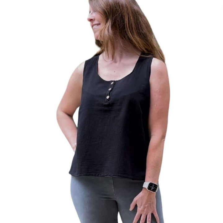 Cotton Wardrobe Essential Sleeveless Top - Clearance Final Sale