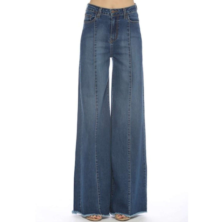O2 Denim 505 High Waist Flare Jeans | Style PW505 | Women's fashion clothing made in the USA | Classy Cozy Cool American Boutique