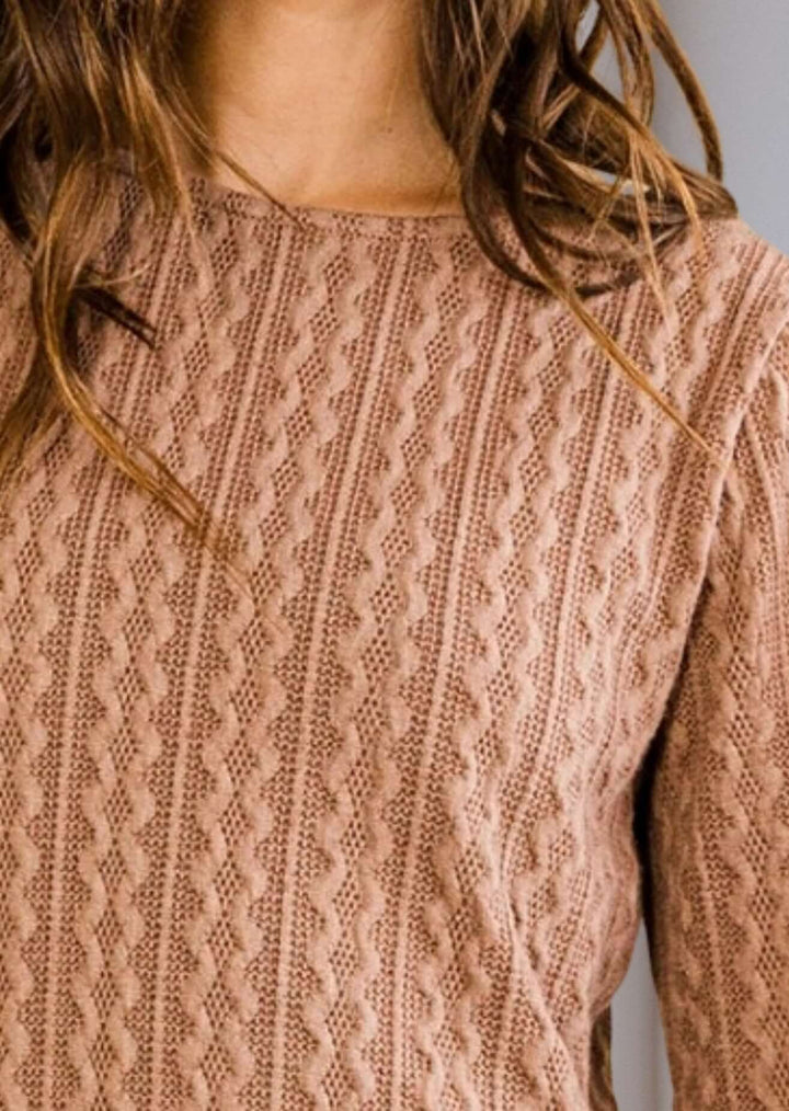 Bucket List Clothing Style# D4179 |  Women's Long Sleeve A-Line Sweater Tunic Dress in Camel | Classy Cozy Cool Women's Made in America Boutique
