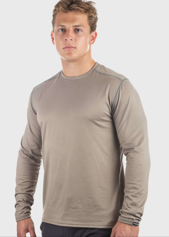 WSI's new lightweight Men's Essential SoftTECH™ long sleeve, Relaxed fit
Back Yoke, Flat seams for added comfort, Built-in UPF 50 for sun protection, 
Made in USA