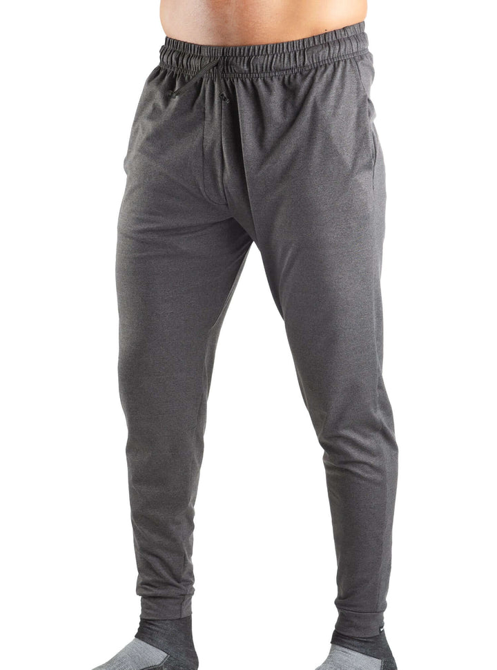 WSI Sportswear Men's SoftTECH™ Pro Joggers Made in USA in Charcoal Gray, Elastic band with draw cord, Side pockets, Cuffed Hem
