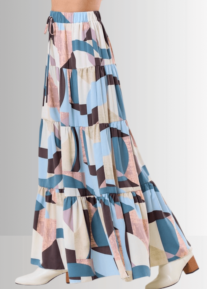 Abstract Geometric Colorful Women's Skirt
