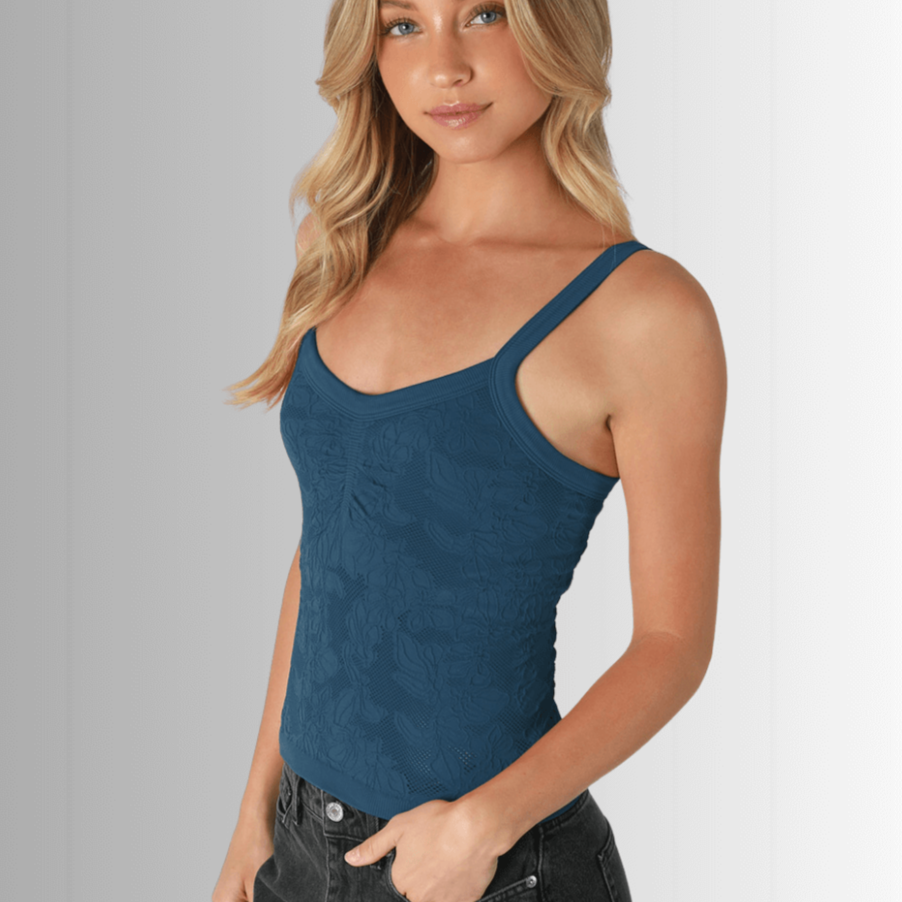 Niki Biki Lace V-Neck Tank Top Made in USA