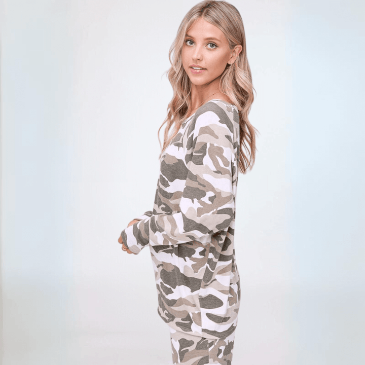 Cozy Camo Loungewear Set - Clearance Final Sale