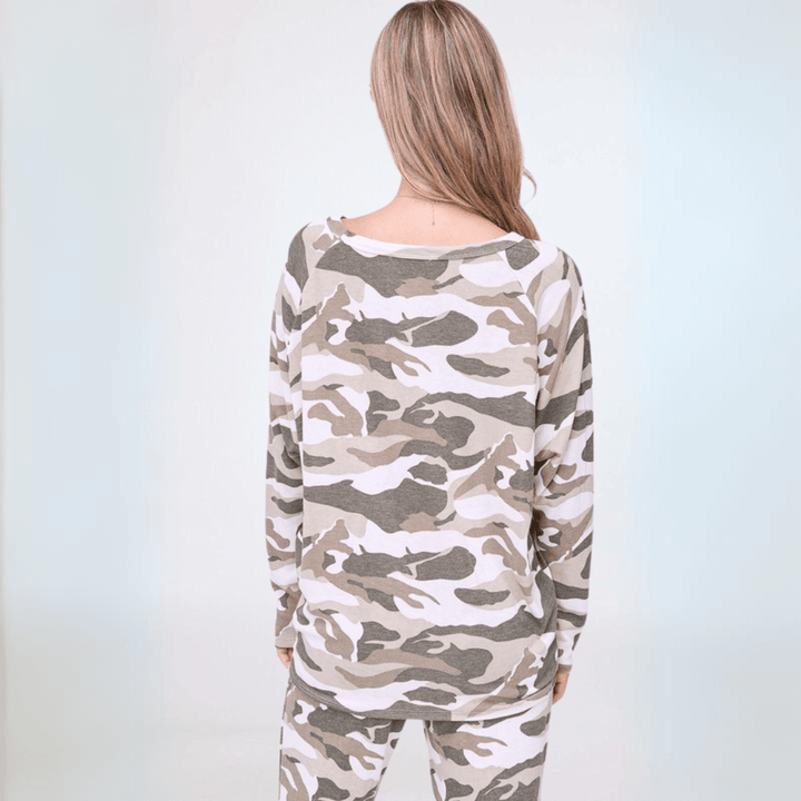 Cozy Camo Loungewear Set - Clearance Final Sale