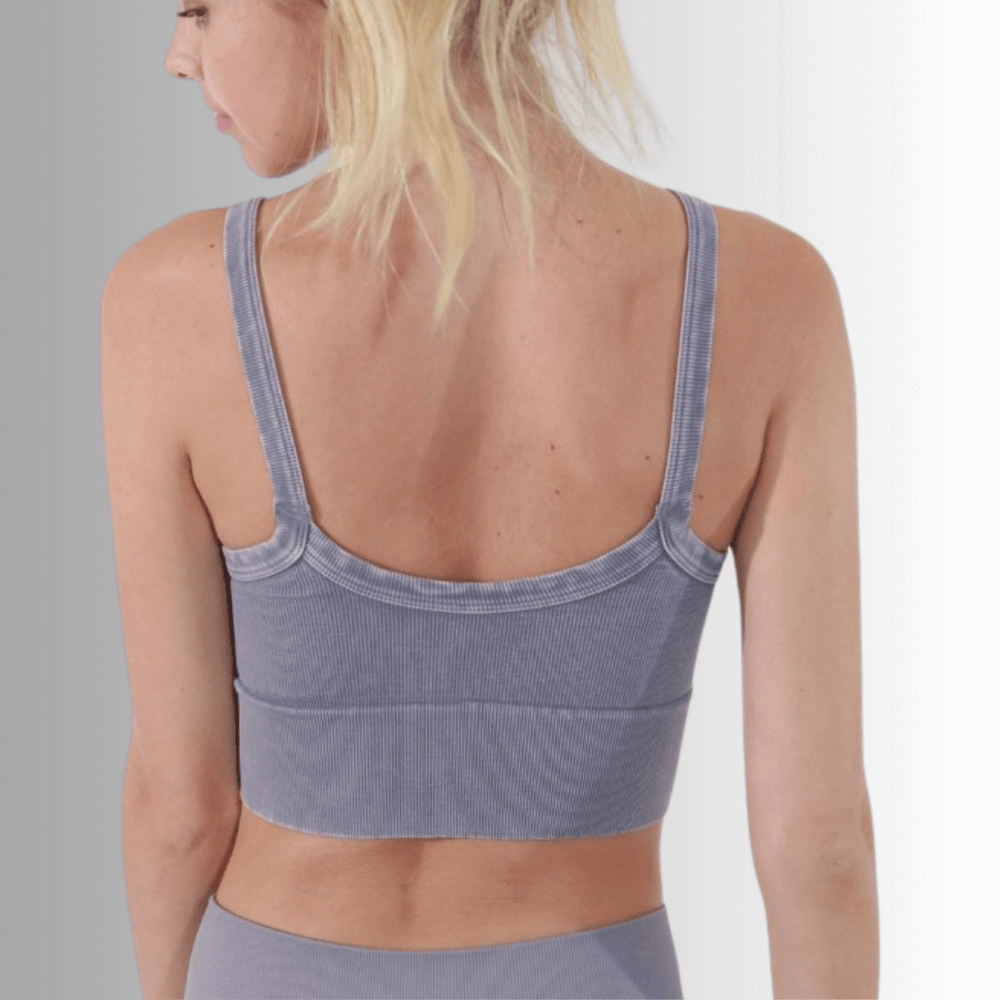 Niki Biki Ladies Fitted Vintage V-Neck Ribbed Bra Top Style NS8120  in Several Color Options | Made in USA | Classy Cozy Cool Women's Made in America Boutique