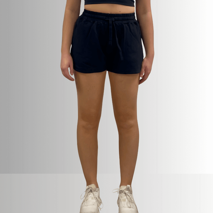 Annie All Cotton French Terry Shorts Denim Blue
