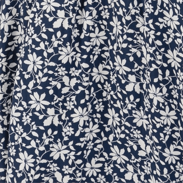 Made in USA Women's Floral Smocked Midi Dress, Short Sleeves, Square Neck, Smocked Bodice, Side Pockets, 100% Rayon Challis, Machine Wash | Classy Cozy Cool Made in America Boutique