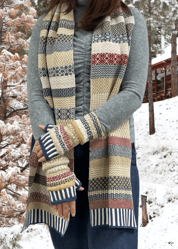Solmate BATEAU MOUCHE Knitted Fingerless Mittens  | Made in USA | Classy Cozy Cool Women's Made in America Clothing Boutique