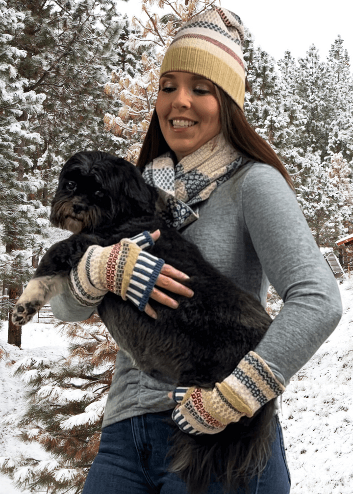 Solmate BATEAU MOUCHE Knitted Beanie Hat with With an Array of Bright Colors | Made in USA | Classy Cozy Cool Women's Made in America Clothing Boutique