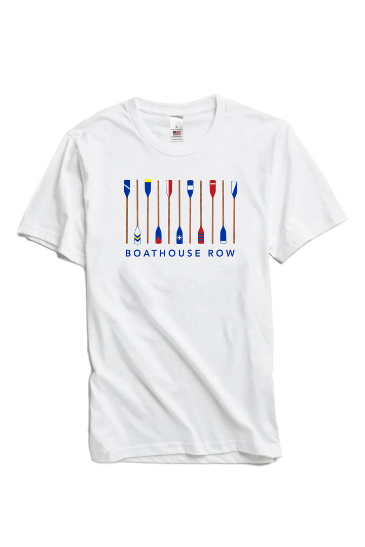 Made in USA Boathouse Graphic Cotton Short Sleeve T-Shirt with different Graphics to Choose from in White, Navy or Gray