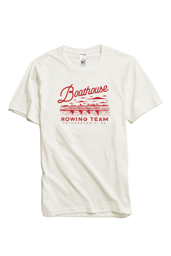 Made in USA Boathouse Graphic Cotton Short Sleeve T-Shirt with different Graphics to Choose from in White, Navy or Gray