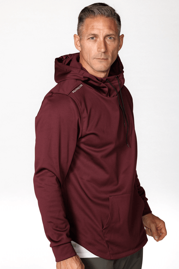 Made in USA Boathouse Unisex Men's Tailwind Hoodie in Burgundy, Crafted from our signature Stretch-Lite™ fabric, this hoodie is naturally breathable and extremely comfortable