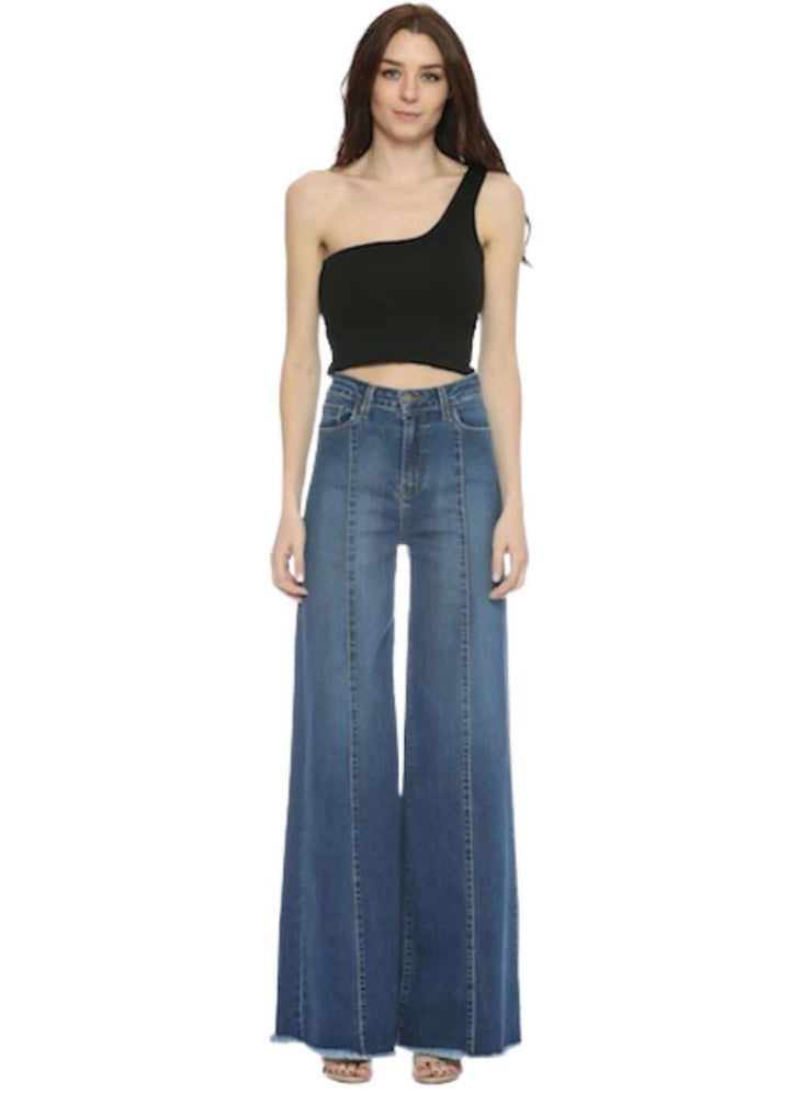 O2 Denim 505 High Waist Flare Jeans | Style PW505 | Women's fashion clothing made in the USA | Classy Cozy Cool American Boutique