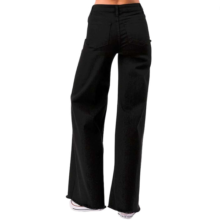 High Waist Flare Leg Denim Jeans - Clearance Final Sale