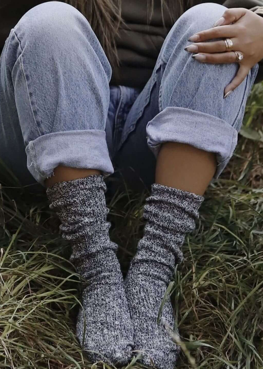 Solmate Socks Cabin Knitted Crew Socks Proudly Made USA | Cabin Socks bring incredible comfort with an outdoorsy look | American Made Clothing