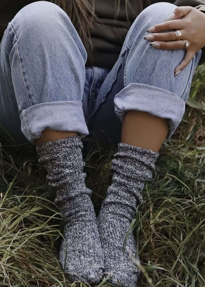 Solmate Socks Cabin Knitted Crew Socks Proudly Made USA | Cabin Socks bring incredible comfort with an outdoorsy look | American Made Clothing