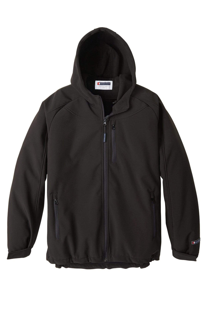 Made in USA BOATHOUSE Men's Elevate Soft Shell Jacket, The perfect all-weather jacket. Water-resistant, breathable, and lightweight, available in Graphite, Navy and Black