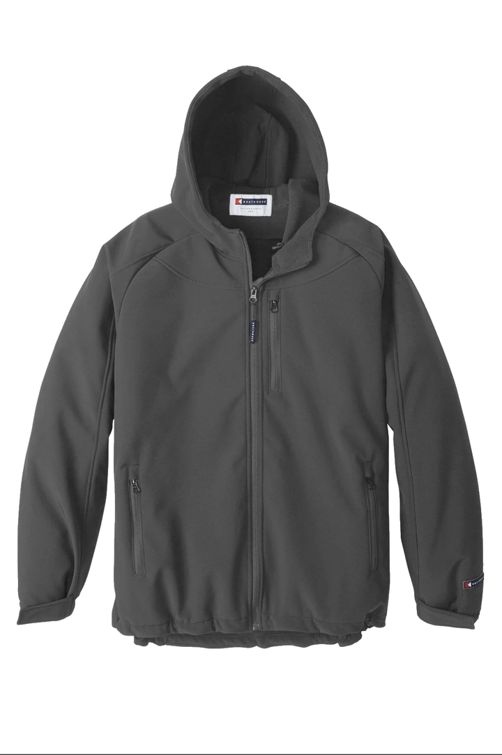 Made in USA BOATHOUSE Men's Elevate Soft Shell Jacket, The perfect all-weather jacket. Water-resistant, breathable, and lightweight, available in Graphite, Navy and Black