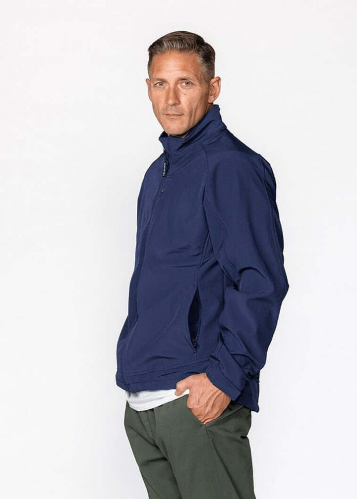 Boathouse Men's Equinox Soft Shell Jacket Made in USA, The perfect all-weather jacket. Water-resistant, breathable, and lightweight, the Equinox Jacket will handle any endeavor with comfort, warmth, and ease. Color: Navy