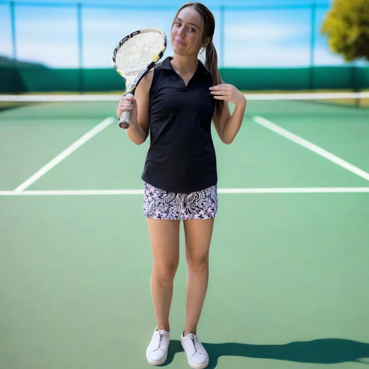 Ladies Active Wear Court Skort in Mesmerized Print by Southwind Apparel | Made in USA | For Golf, Tennis, Pickle Ball, Lunch, Vacation Wear for Spring & Summer | Classy Cozy Cool Women's Made in America Boutique