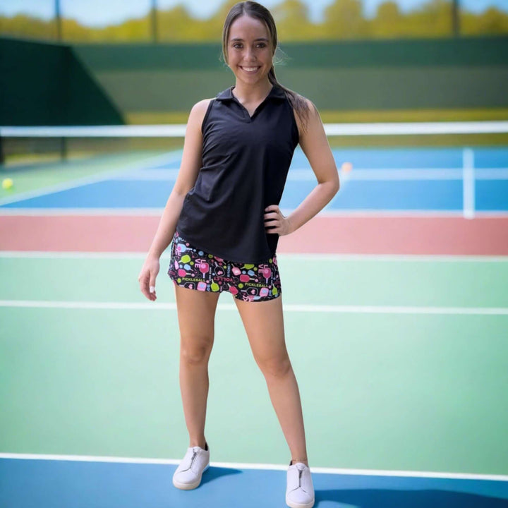 Ladies Active Wear Court Skort in Pickleball Print by Southwind Apparel | Made in USA | For Golf, Tennis, Pickleball, Lunch, Vacation Wear for Spring & Summer | Classy Cozy Cool Women's Made in America Boutique