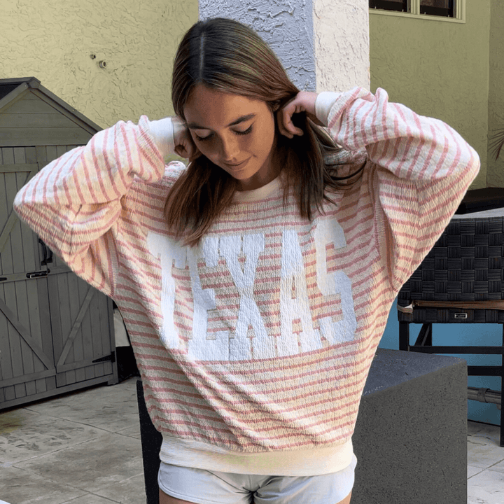 Graphic "TEXAS" Oversized Sweatshirt Made in USA