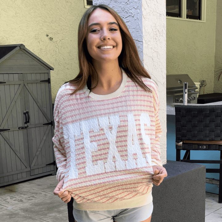 Graphic "TEXAS" Oversized Sweatshirt Made in USA