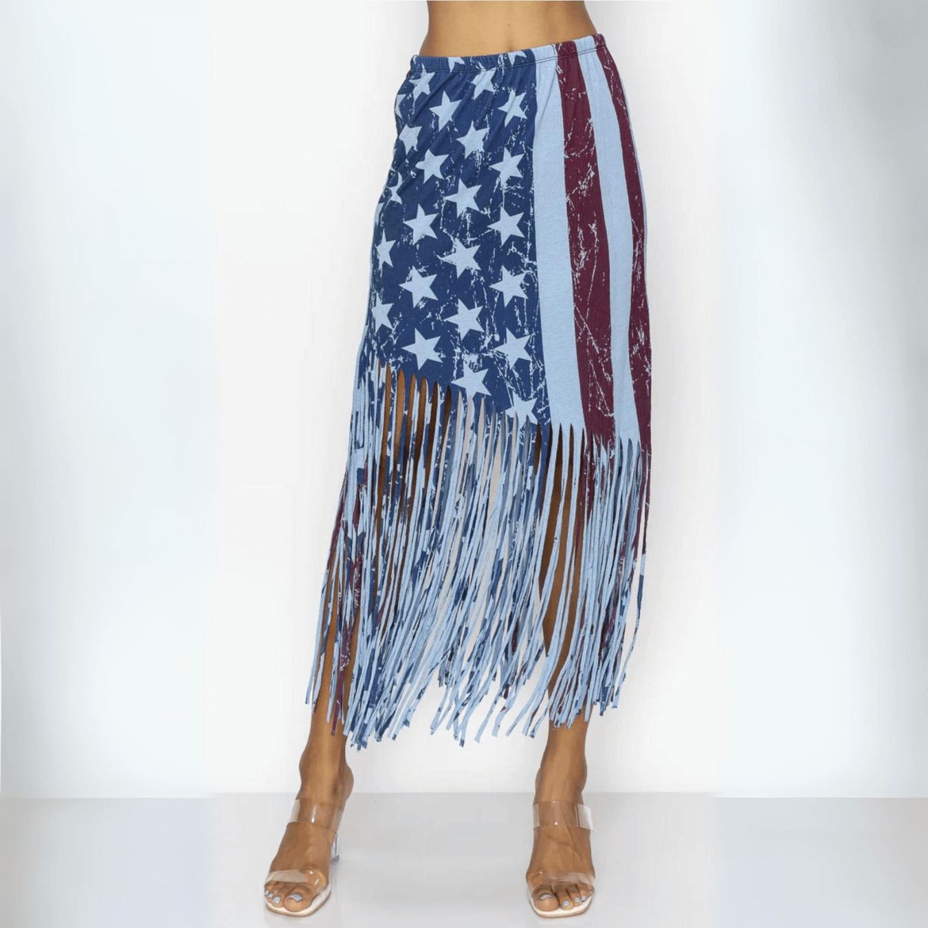セール】FRINGE KNIT I LINE SKIRT（スカート）｜Ameri（アメリ