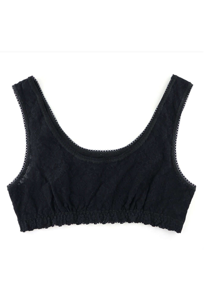 Hanky Panky Scoop Neck Lace Bralette in Black | Made in USA | Intimates Made in America Ladies Clothing Boutique