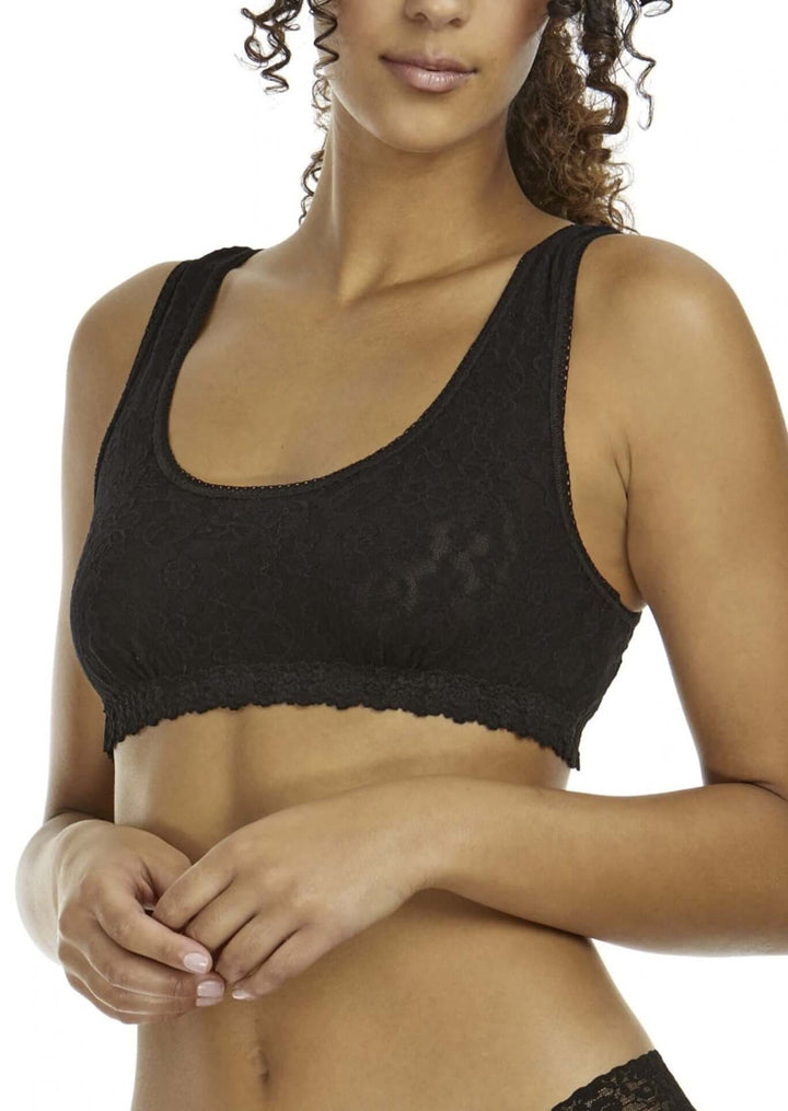 Hanky Panky Scoop Neck Lace Bralette in Black | Made in USA | Intimates Made in America Ladies Clothing Boutique