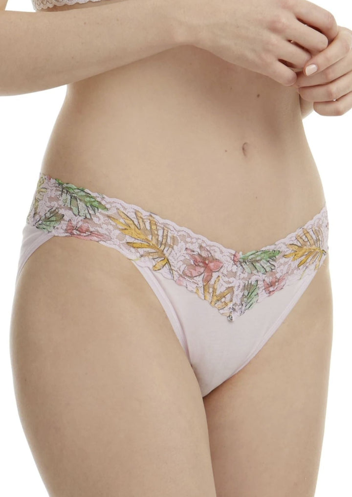 Hanky Panky Supima Cotton Pink V-Kini with Lace Trim Panty | Hanky Panky | Made in the USA | Classy Cozy Cool Women’s Clothing Boutique