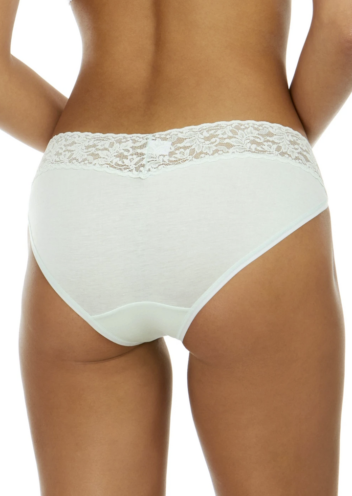 Hanky Panky Supima Cotton Cucumber V-Kini Panty with Lace Trim | Hanky Panky | Made in USA | Classy Cozy Cool Women’s Clothing Boutique