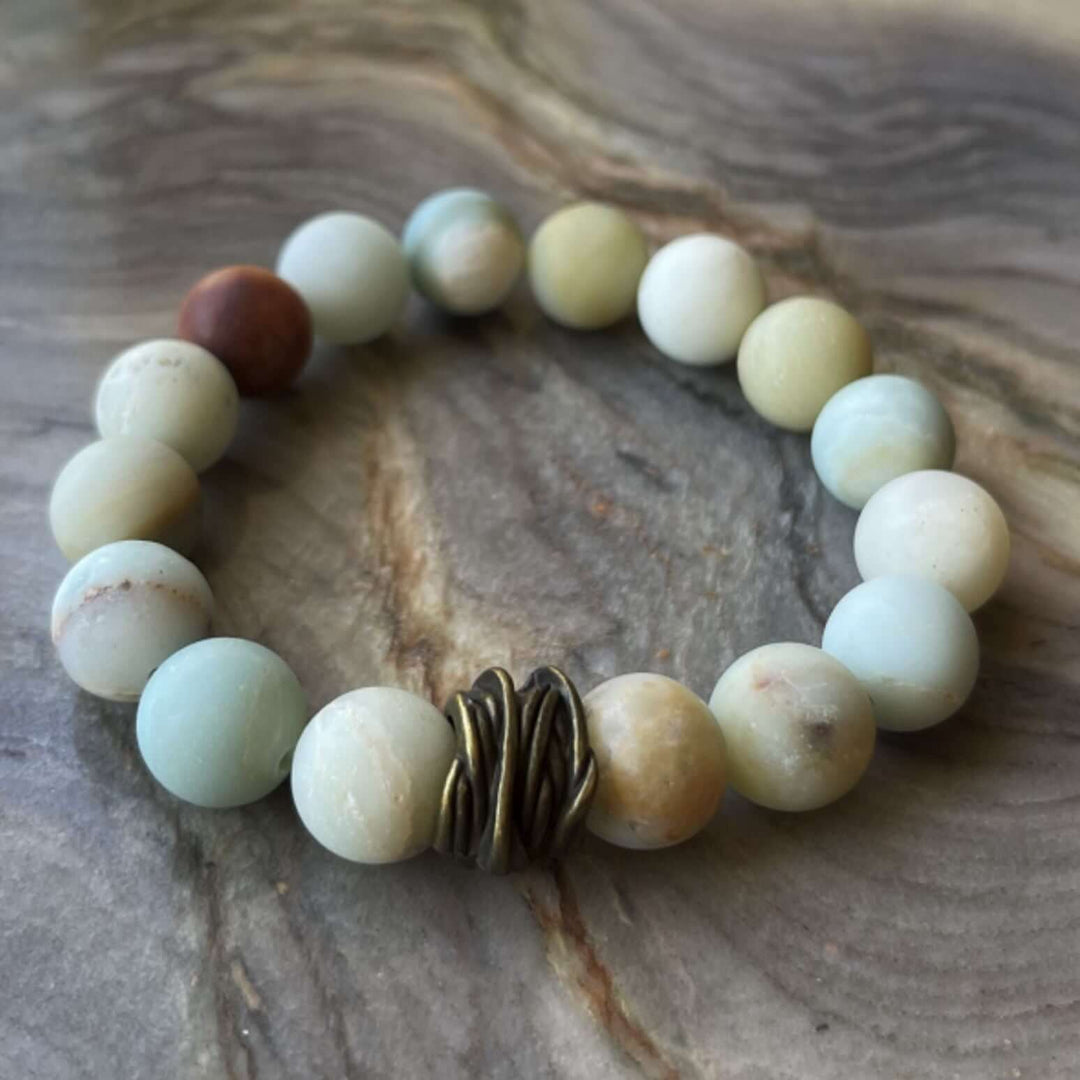  Women's Beautiful Natural Stone Stretch Bracelet, No Two are Exactly Alike, Will go with almost any outfit, Stretch to Fit, Hand Crafted in USA