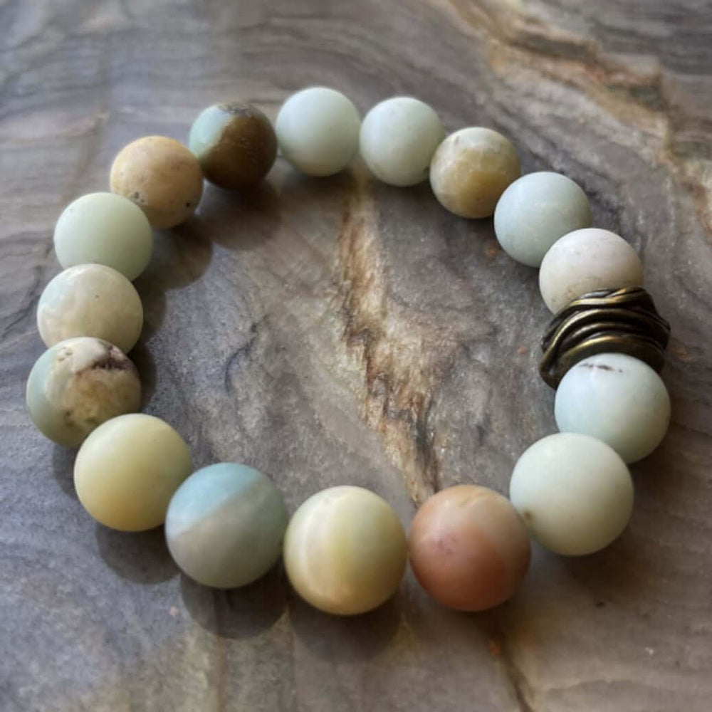  Women's Beautiful Natural Stone Stretch Bracelet, No Two are Exactly Alike, Will go with almost any outfit, Stretch to Fit, Hand Crafted in USA