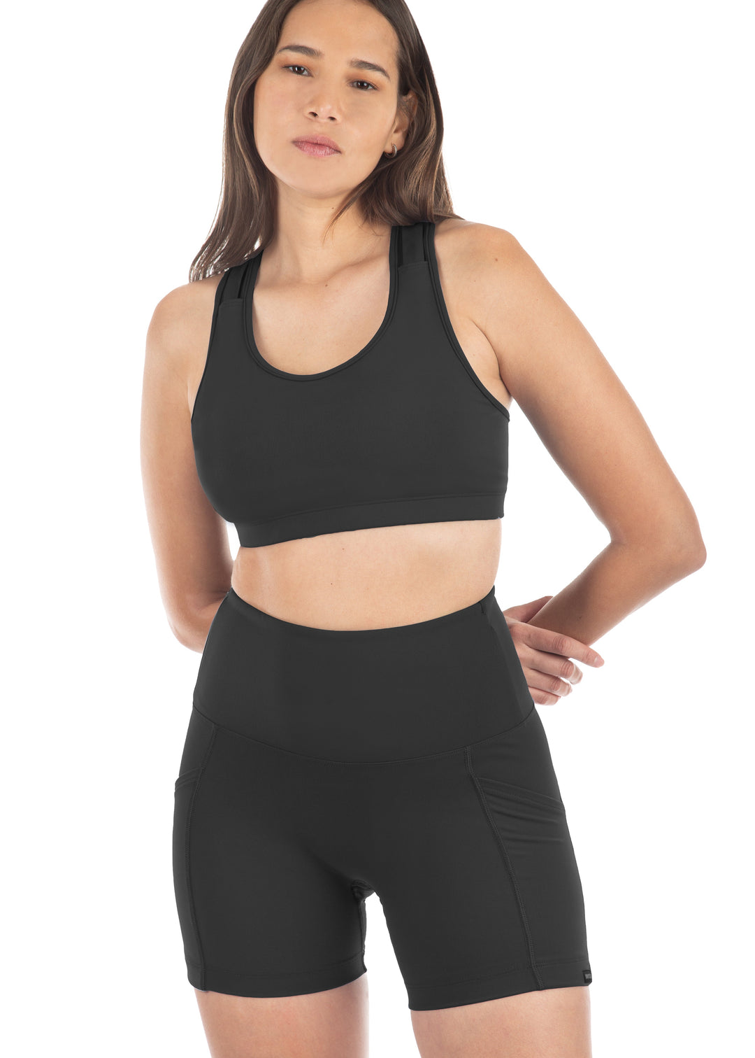 Activloops™ Sports Bra // Black Short Set