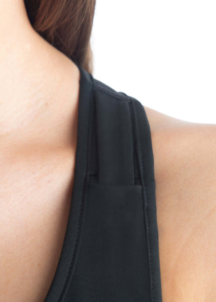 Made in USA WSI Activloops™ ProWikMax Sports Bra | Style  032ALBB | High impact support, 4-way stretch compression for maximum comfort and performance, Activloops™ featured strap that keeps your sleeves up, Enhanced wicking properties Perfect for mild or cold weather
