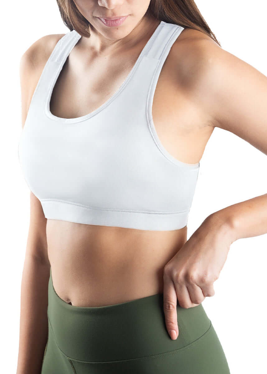 Made in USA WSI Activloops™ ProWikMax Sports Bra | Style  032ALBB | High impact support, 4-way stretch compression for maximum comfort and performance, Activloops™ featured strap that keeps your sleeves up, Enhanced wicking properties Perfect for mild or cold weather