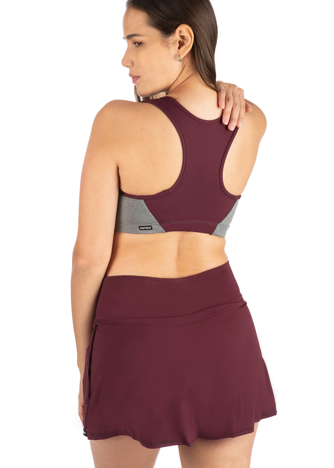 Activloops™ Heather Burgundy 2-in-1 Sports Bra