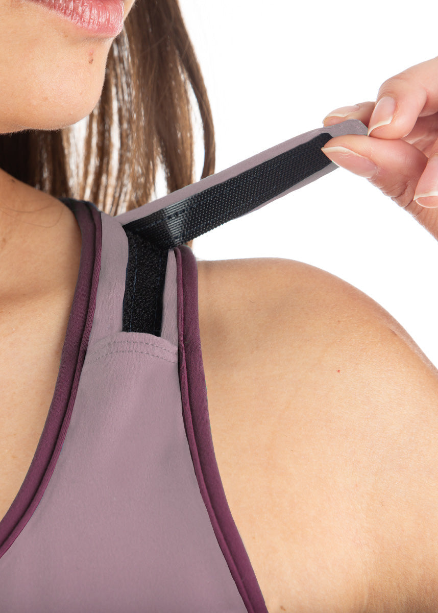 Activloops™ Heather Burgundy 2-in-1 Sports Bra