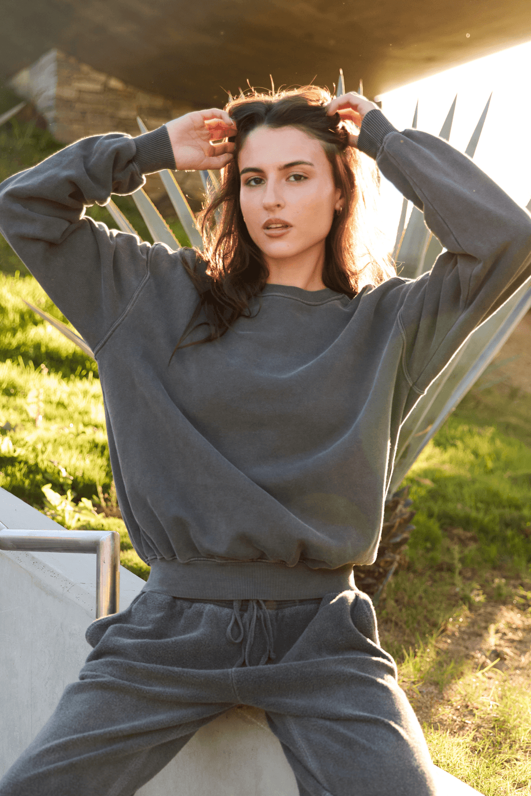 The Organic Sweatshirt by People of Leisure — 100% organic cotton, relaxed cozy fit. Ethically made in LA. Sizes XS–XL