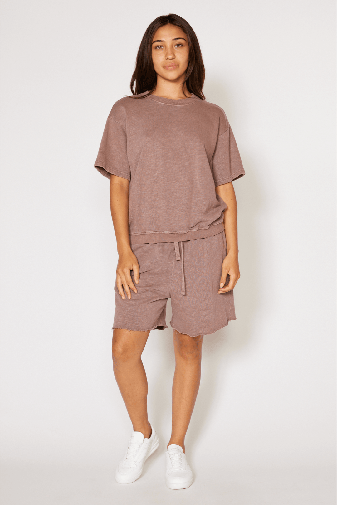 People of Leisure Harmony Short Sleeve Top - Stay cool in our best-selling Harmony Set. Made from 100% Organic Cotton, it is ultra soft and made to be lived in. Pair our crewneck with the Harmony Short for a relaxed style, or rock it with your favorite jeans for a more refined look. 