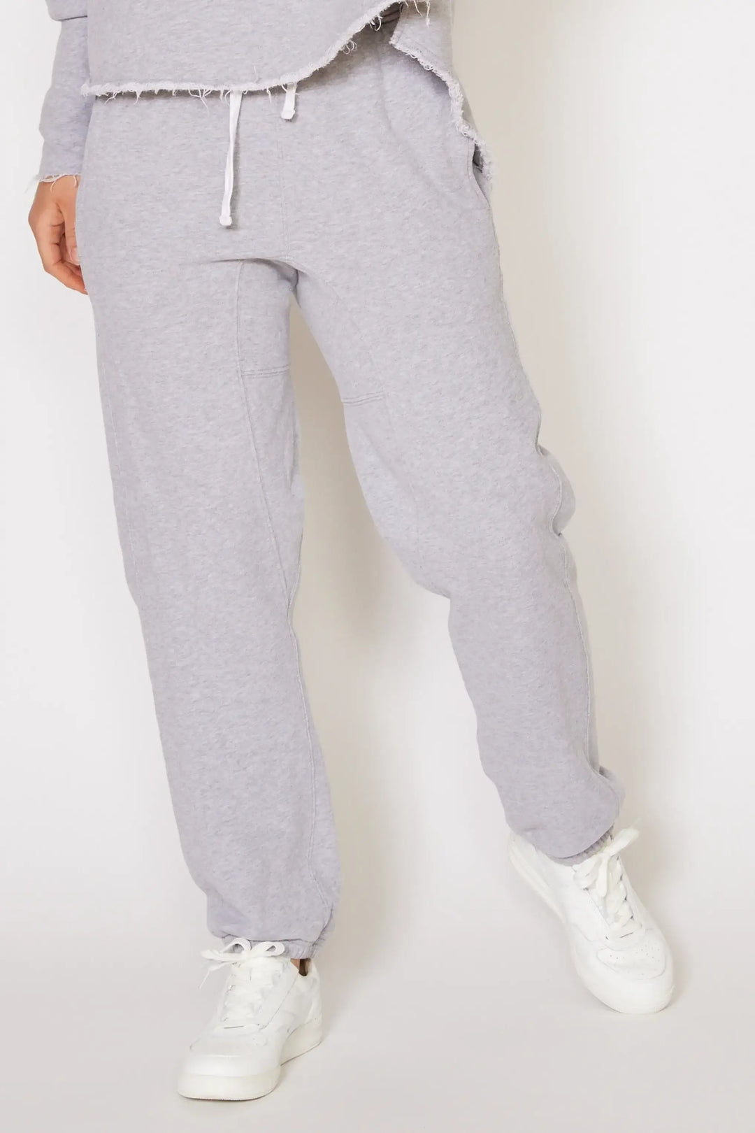 People of Leisure - Cruz Sweatpants - In a versatile heather gray, these comfort fit pants are the trusty sidekick for your daily grind or your lazy Sundays – ethically sourced, locally made, and upcycled with heart right in LA's vibrant core.