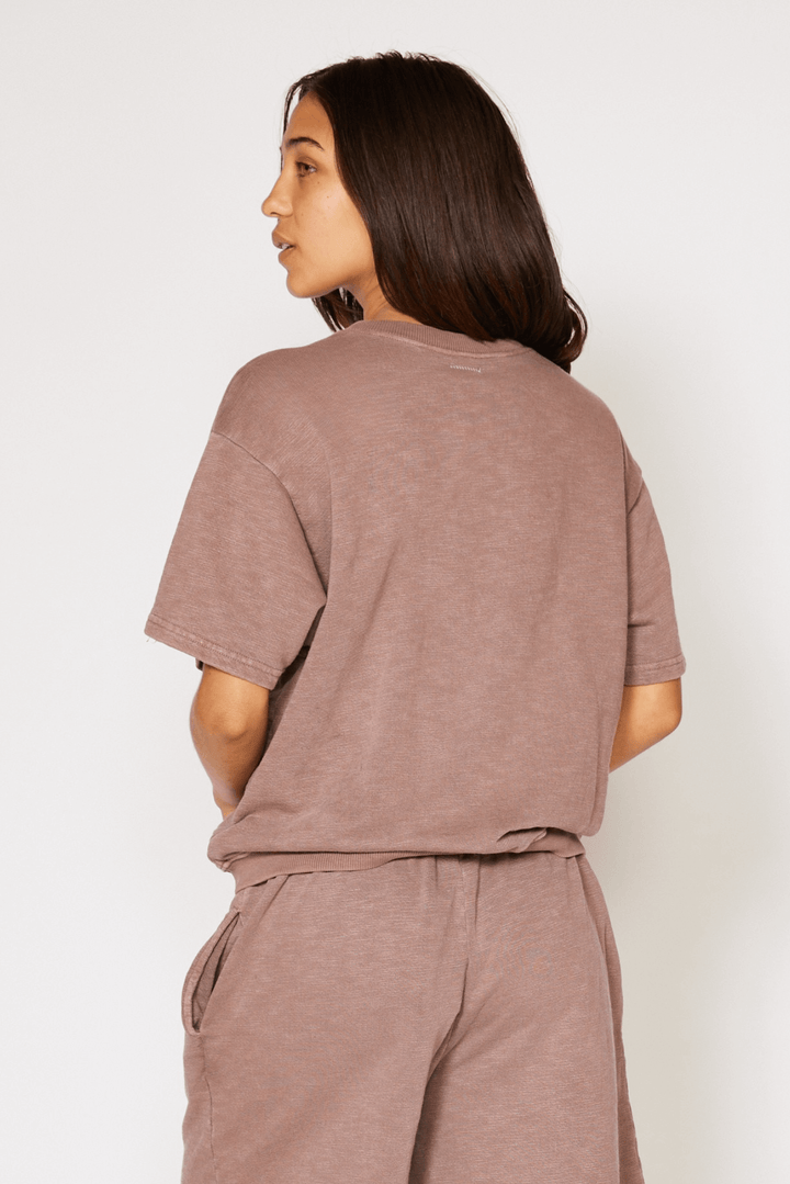 People of Leisure Harmony Short Sleeve Top - Stay cool in our best-selling Harmony Set. Made from 100% Organic Cotton, it is ultra soft and made to be lived in. Pair our crewneck with the Harmony Short for a relaxed style, or rock it with your favorite jeans for a more refined look. 