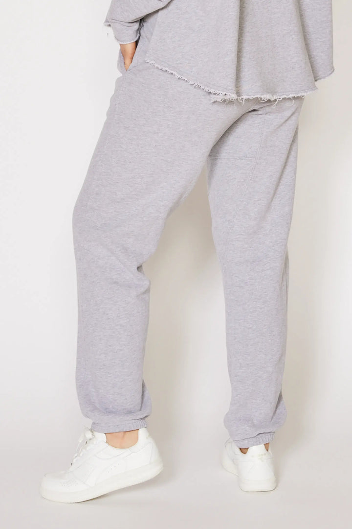 People of Leisure - Cruz Sweatpants - In a versatile heather gray, these comfort fit pants are the trusty sidekick for your daily grind or your lazy Sundays – ethically sourced, locally made, and upcycled with heart right in LA's vibrant core.