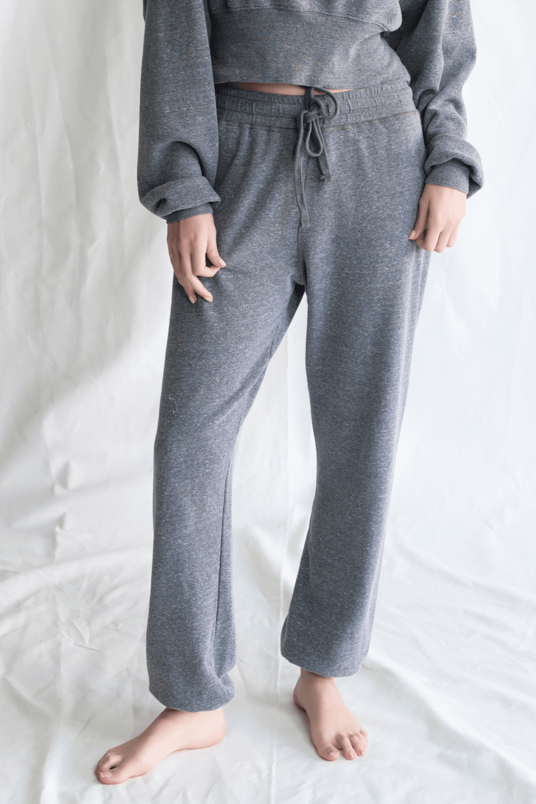 The New Varsity Pants by People of Leisure — cozy fleece joggers in a relaxed fit. Ethically made in LA. Sizes XS–XL