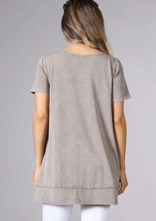 Relax in Style Cotton V-Neck Top Made in USA