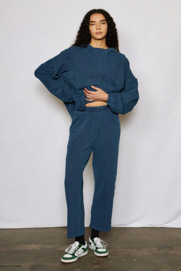 The hoodie you have been dreaming about. Made in USA, The New Baja Hoodie is an update on our best seller. Featuring cool seam detailing and a slouchy fit, this hoodie is ultra cozy and flattering on all body types. + Navy / Sand+ Available in S-XL+ Machine wash cold