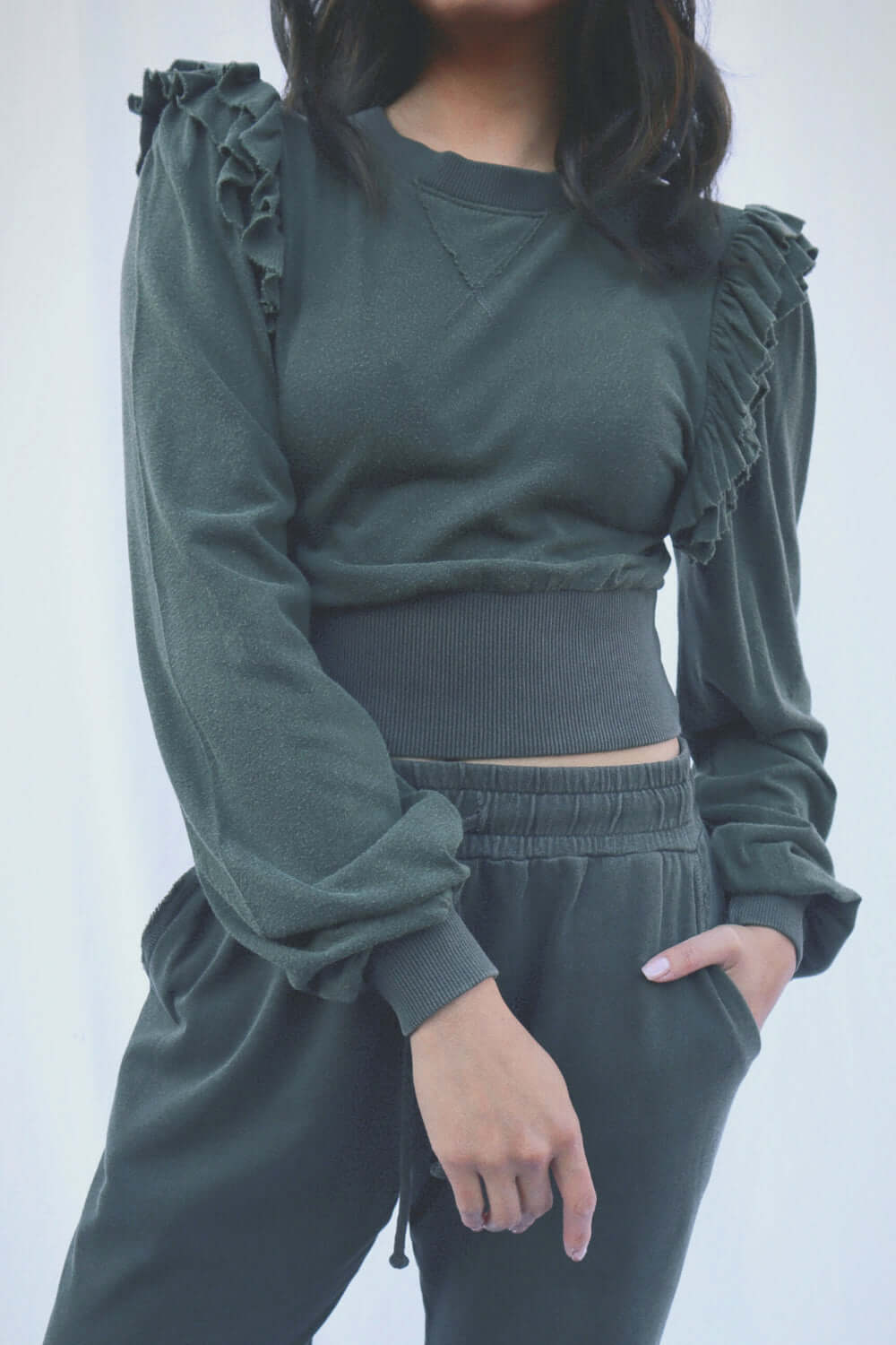 People of Leisure - This lightweight, hemp and organic cotton top is named after our very own Leisure girl, the Jade is an update to the classic long sleeve top. Same shape and ruffle sleeves