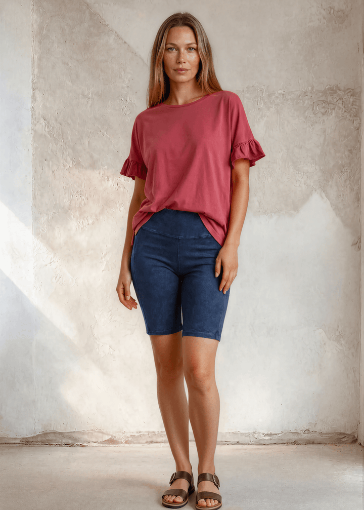 Rita Ruffled Sleeve Loose Fit Tee